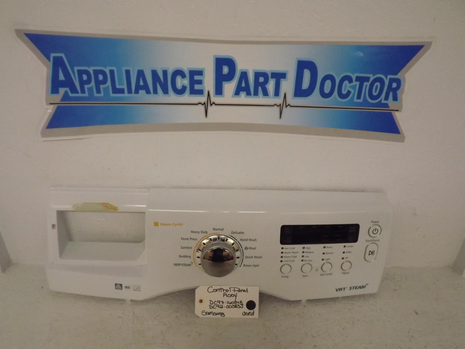 Samsung Washer DC97-16054A DC92-00383J Control Panel Assembly Used Samsung Washer DC97-16054A DC92-00383J Control Panel Assembly Used